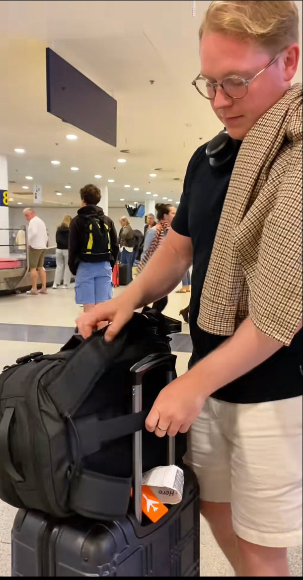 Ethan traveling with his Air Pro bag